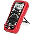 Dr.meter Backlit Accurate Digital Multimeter Volt Amp Ohm Meter Diode Continuity Capacitance Resistance hFE Test, Red