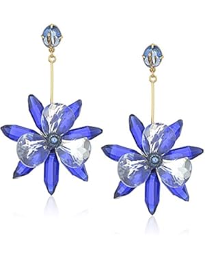 Statement Blue/Multi-Colored Drop Earrings