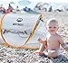 Wayfinder TravelTot, Baby Travel Tent Portable Baby Travel Bed Indoor & Outdoor Travel Crib Baby Beach Tent UPF 50+ UV Protection w/Mosquito Net and 2 Pegs (Gray/Orange)