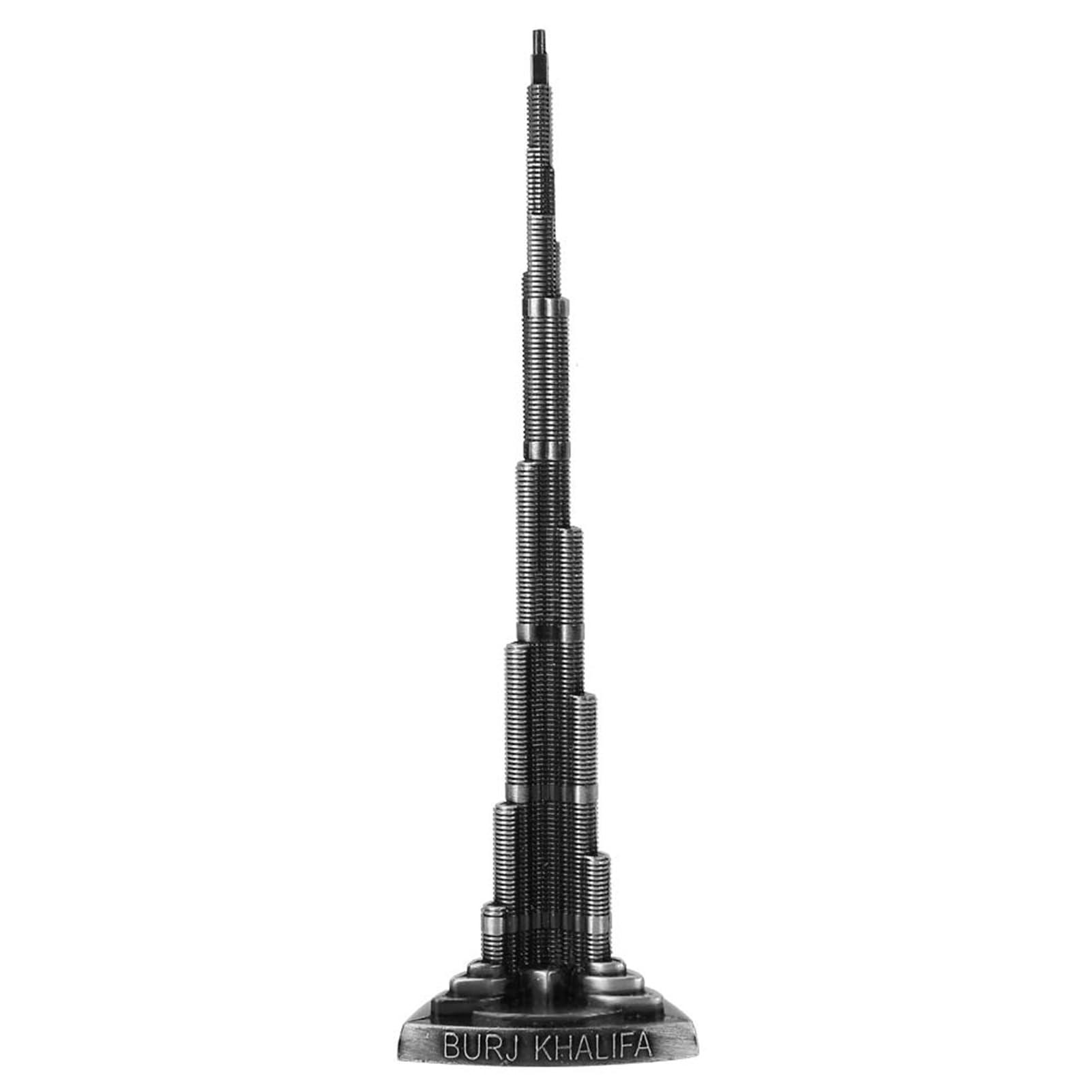 Sheens Tower Ornament, 7.1in High Dubai Burj Khalifa Model in Alloy, Vintage Design for Home Decor, Office Desktop, Wedding, Party Decor, Gift