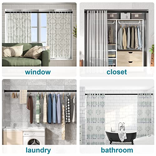 Oxdigi Room Divider Tension Curtain Rod Long / 122.1141.7 inches Large