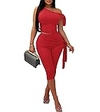 Vssjavun Women's 2 Piece Outfits Sexy Sleeveless