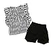2pcs Toddler Baby Girls Kids Dress T-shirt Tops+Pants Summer Clothes Outfits Set (120cm(4~5T))