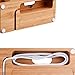 USB Charging Stand - Tendak Phone Stand with 3 USB Port Bamboo Wood Charging Dock Station for 38mm and 42mm Apple Watch & iPhone 6 6 Plus 5S 5 7 7 Plus and Other Smartphone