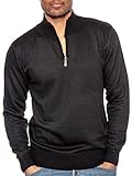 TR Fashion Men's Long Sleeve Soft Stretch Half-Zip Casual Pullover Sweater