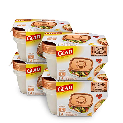 Glad Food Storage Containers, 3 Count (Pack of 1), Home Collection, 6 Pricepulse