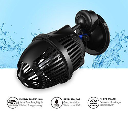 SONGJOY Wave Maker Aquarium Circulation Pump 792GPH Suction Cup Base Powerhead for Aquarium Fish Tank Pond With 4.9 ft Power Cord - Thumbnail 2