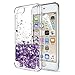 LeYi for iPod Touch 7 Case, iPod Touch 6 Case, iPod Touch 5 Case with Screen Protector for Girls, Shiny Glitter Quicksand TPU Protective Phone Case for iPod Touch 7th/ 6th/ 5th Gen Purple