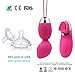 Bullet Vibrator - Kegel Weights Ball,Dual 10 Speeds Remote Control Ben Wa Kegel Exercise Balls Cordless Rechargeable Waterproof Electric Massager (Rose red)
