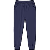 BIG ELEPHANT Girls Jogger Pants with Pockets– Quick Dry, Lightweight Active Lounge Pants for School & Everyday Wear