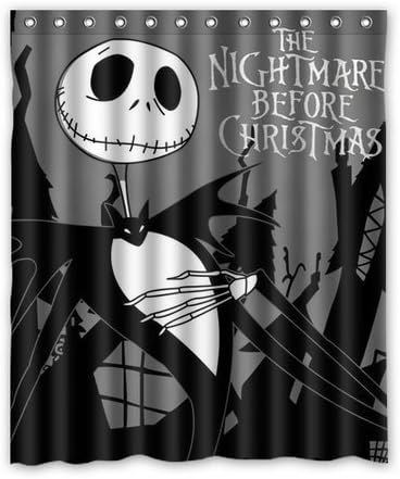 Morimo Nightmare Before Christmas Waterproof Shower Curtain 66" x 72" Inch