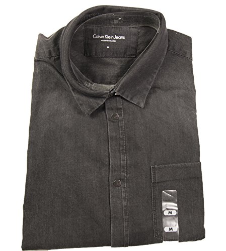Calvin klein jeans men s long sleeve button down shirt …
