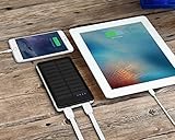 CSJ Sound Solar Power Bank with Connectors and LED USB Light for Smartphones - Red