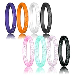 Thin Silicone Wedding Ring Stackable ring For Women By DoerDo, Affordable Rubber Wedding Bands Thin Silicone Wedding Ring Stackable ring For Women By DoerDo, Affordable Rubber Wedding Bands