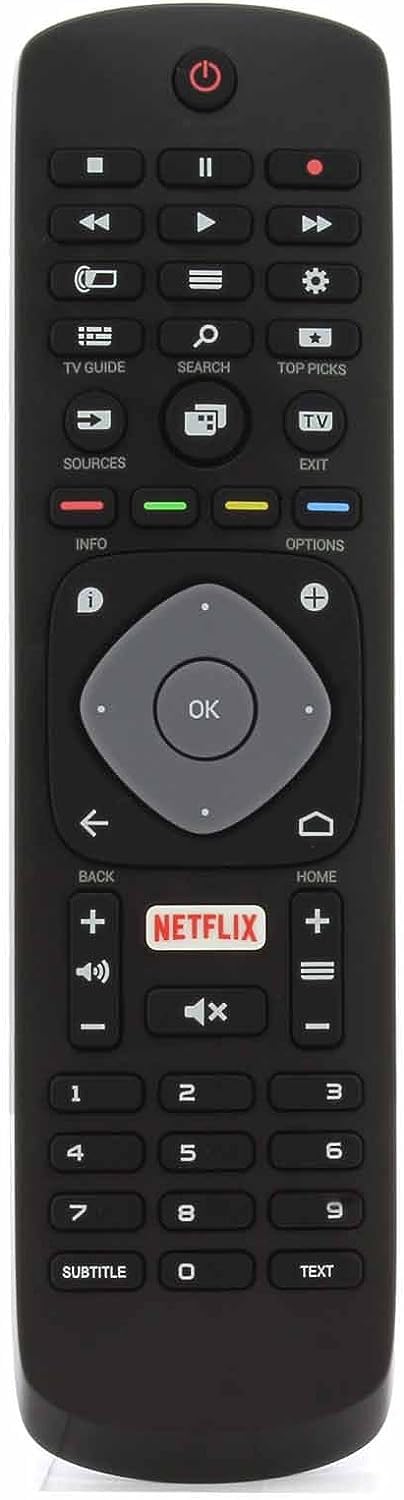 Philips Replacement YKF406-001 TV Remote Control For 6000 Series SmartTVs With Netflix Button 996596003606 32PFS5362 49PUS610112 65PUS6262 LCD LED 3D HD