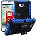 NECALON Fosmon [Rugged] LG Realm Case - HYBO-Ragged Heavy Duty Hybrid Protective Cover with Kickstand (Blue)