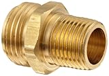 Dixon BA74 Brass Fitting, Adapter, 3/4" GHT Male x 1/2" NPTF Male