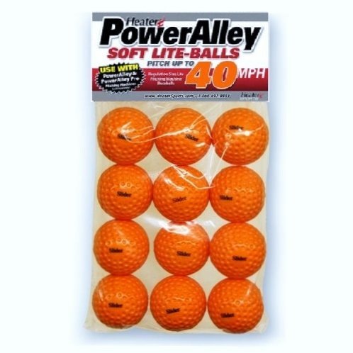 Heater Sports PowerAlley Baseball Lite-Ball Pitching Machine + 12 Balls PA99