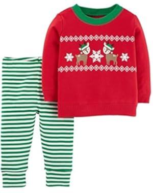 Just One You Baby Boy Reindeer Sweatshirt & Pants Set, NB