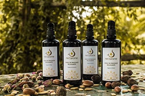 Massage Oil Argan & Gaultheria from Nectarome | Best for Muscular STRAIN100% Bio