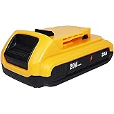 ZFCHUNT 20V 2000mAh Replacement Battery for DEWALT Electric Garden Tools, Compatible with DEWALT Original Charger, Overdischarge, Temperature, and Multi-Stage Overcurrent Protection