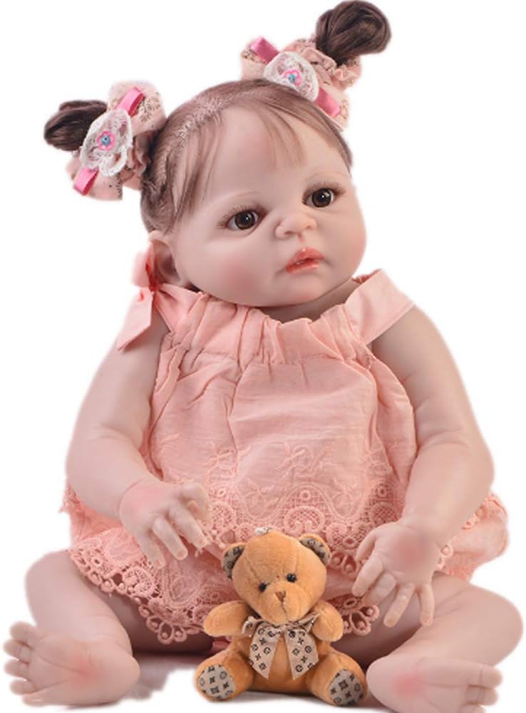 Prezzo Candyana Reborn Bambola 57cm Simulazione Bambino Giallo Capelli Grandi Occhi Coda di Cavallo Ragazza Silicone Bambole Natale Regali Offerte