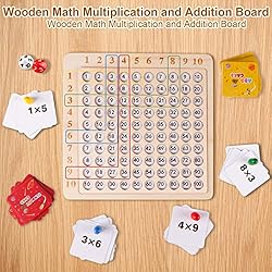 Wooden Math Multiplication Board Game, Wooden