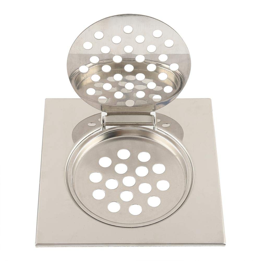 Stainless Steel Linear Shower Floor Drain Cover for Bathroom Kitchen Sink Water Strainer Hair Catcher Trap Filter with Long Drain Grate