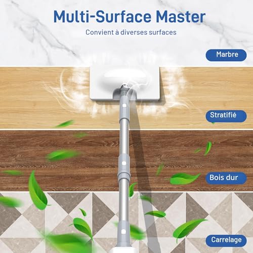 Ariceck FV07 Multifunction Steam Mop | 6 in 1 | Fast Heating in 15 Seconds | Eliminates 99.9% of Bacteria and Mites | Compatible with Hardwood Floors and Tiles