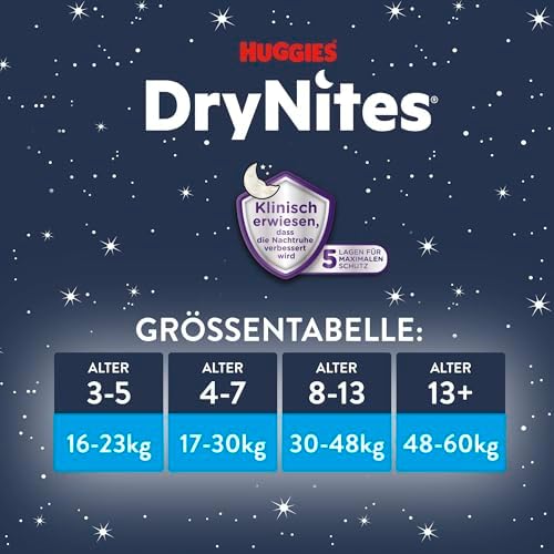 DryNites Nachtwindeln Mädchen 8-13 Jahre, 52 Stück, Pyjama Pants
