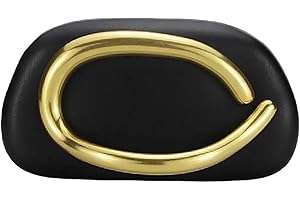 Tasysain Women PU Leather Metal Handle Handbag Trendy Commuting Compact Stone Purse Hand-held Causal Shoulder Clutch Bag