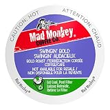 Mad Monkey Single Serve Coffee Capsules, Swingin Bold, 100% Arabica Bold Roast, Compatible with Keurig K-Cup Brewers, 48 Count