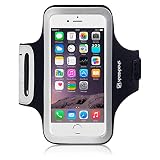 iPhone 6S Armband, Shocksock Reflective Sports Gym Bike Cycle Jogging Armband with Dual Arm-Size Slots and Key Pocket Custom Made for iPhone 6 / 6S (Black)