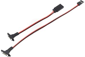 FRATERNIZE 1sets 3Pin Magnetic Snap-on JR Extension Cable for RC Cars Models,Trucks Robotics DIY Electronics,Remote Control lamp Group Magnetic Suction Extension Cable,Quick disassembly Connector (20cm)