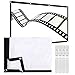 Micsoa Portable Projector Screen 120 Inch 16:9 HD Folding Indoor Outdoor Movie Screen Gaming Office Home Cinema Projector Screen White