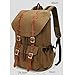 Vintage Canvas Backpack, Fresion Retro Bookbag Men Rucksack Fits up to 15-17'' Laptop (Canvas Khaki)