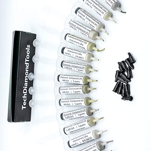 TechDiamondTools Kit of 15 Diamond Polishing Compound Polishing Paste