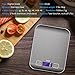 AMIR Digital Kitchen Scale, 5kg, 0.05oz/ 1g Cooking Scale, High Accuracy Food Scale, 6 Units, Back-Lit LCD Display, Tare & Auto Off Function, Stainless Steel & Slim Design Batteries Included (Silver)