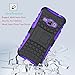 Viodolge J1 2016 Case, Amp 2 Case, Express 3 Case, [Shockproof] Hybrid Tough Rugged Dual Layer Protective Case Cover with Kickstand for Samsung Galaxy J1 2016 / Amp 2 / Express 3 Purple