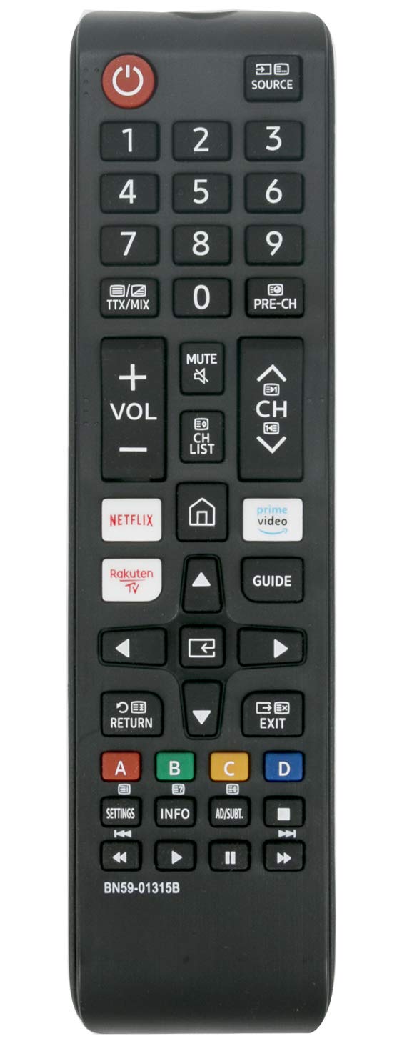 ALLIMITY BN59-01315B Remote Control Replaced for Samsung UHD 4K TV UE43RU7100K UE43RU7100W UE43RU7102K UE43RU7105K UE43RU7170S UE43RU7170U UE43RU7172U UE43RU7175U GQ43Q60T GQ50Q60T GQ55Q60T