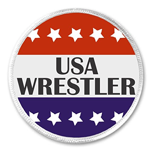 USA Wrestler Red White Blue Stars 3" Sew On Patch