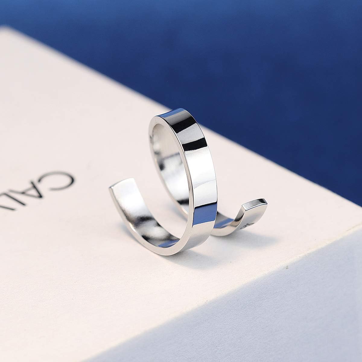 Suyi 40th Birthday Gifts for Mother Adjustable Stainless Steel Ring Birthday for Women 40th KFG, Black - Image 5