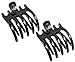Mokale 2 PCS Large Plastic Non-slip Hair Claw Clips for Women/Girls/Lady (Black)