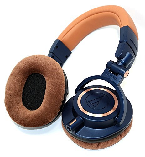 ATH-M50xBL-EARPADS - One Pair Brown earpads fits ATH-M20x,ATH-M30x,ATH-M40x,ATH-M50,ATH-M50s,ATH-M50RD,ATH-M50WH,ATH-M50x,ATH-M50xBL,ATH-M50xWH,ATH-M50xDG,ATH-M50xMG,ATH-MSR7NC,ATH-MSR7BK,ATH-MSR7BK