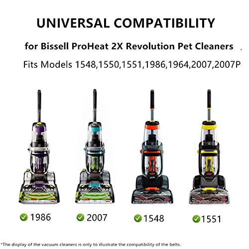 JEDELEOS Replacement Belts for Bissell ProHeat 2X Revolution Pet