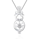 LGSY 925 Sterling Silver CZ Bull Cage Pendants Crafting Charm for DIY Necklace Bracelet Jewelry Making