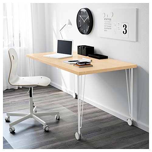 IKEA KRILLE クリレ テーブル脚 キャスター ホワイト 70cm ×4 KRILLE クリレ 脚 キャスター付, ホワイト, 70 cm - IKEA