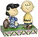 Peanuts by Jim Shore Football Lucy and Charlie Brown Stone Resin Figurine, 5”