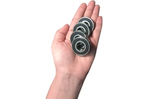 SHKI 6202 2RS Ball Bearings (4 Pack) Bearing Steel and Double Rubber Sealed Miniature Deep Groove Ball Bearings for Home Appliances, Garden Machinery, Electric Toy&Tool (3/5 * 1-2/5 * 2/5")