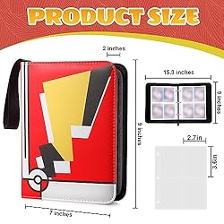 GOPOKIU Card Binder 4-Pocket - 400 Pockets Trading